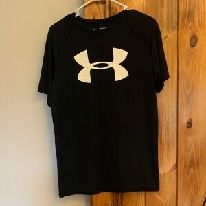 Under Armour Black Tee with White Emblem